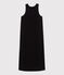 Robe débardeur longue femme en coton noir BLACK