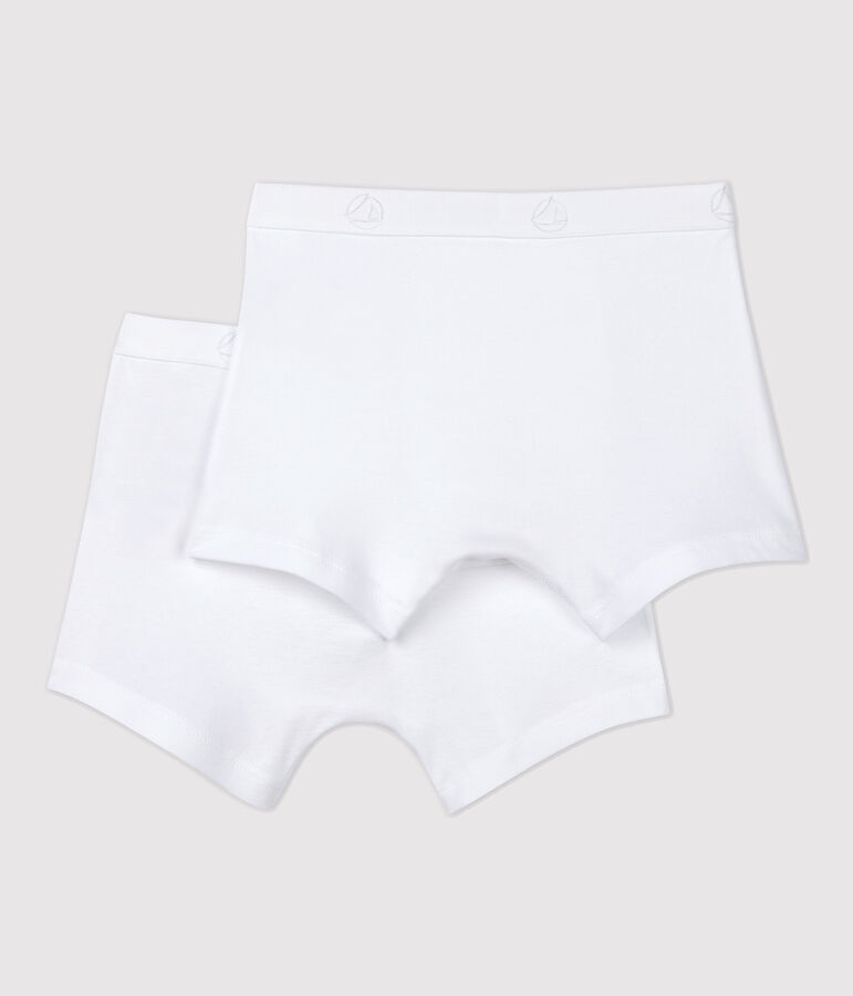 Lot de 2 boxers blancs petit gar&ccedil;on multicouleur