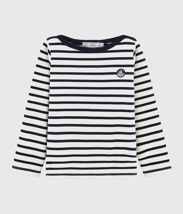 Jersey marini&egrave;re voor meisjes - jongens wit/blauw