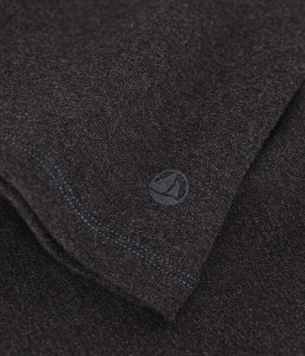 Tee-shirt l'Iconique Col roul&eacute; en coton femme gris