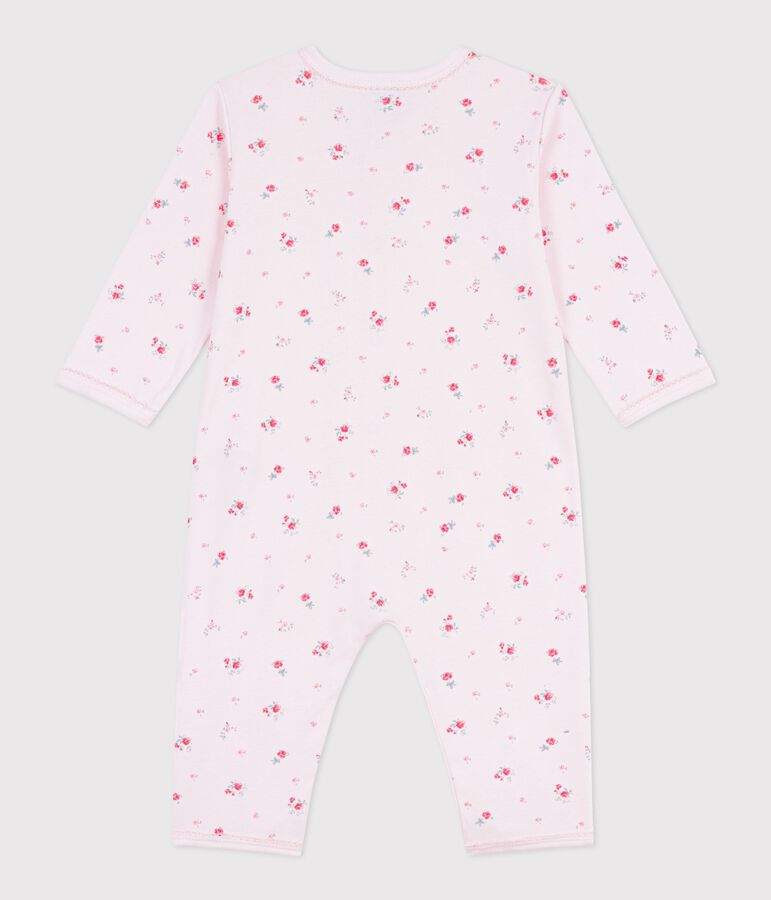 Pyjama b&eacute;b&eacute; en coton sans pieds imprim&eacute; fleuri rose BARELY/ MULTICO