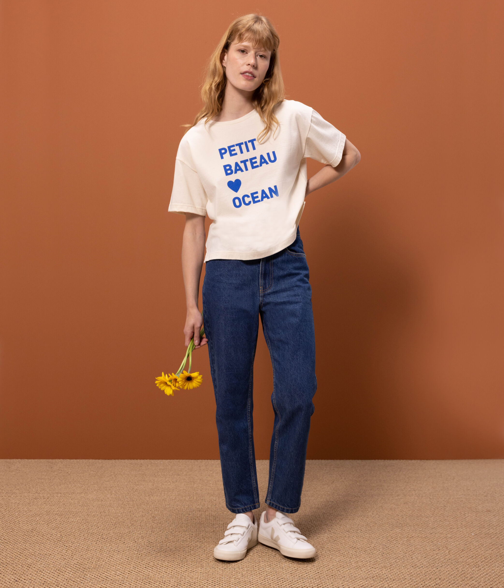 LE BOXY wijd katoenen T shirt voor dames A06TM01210