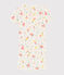 Snugfit pyjacourt met zomerfruitprint van biologisch katoen voor meisjes wit/multicouleur