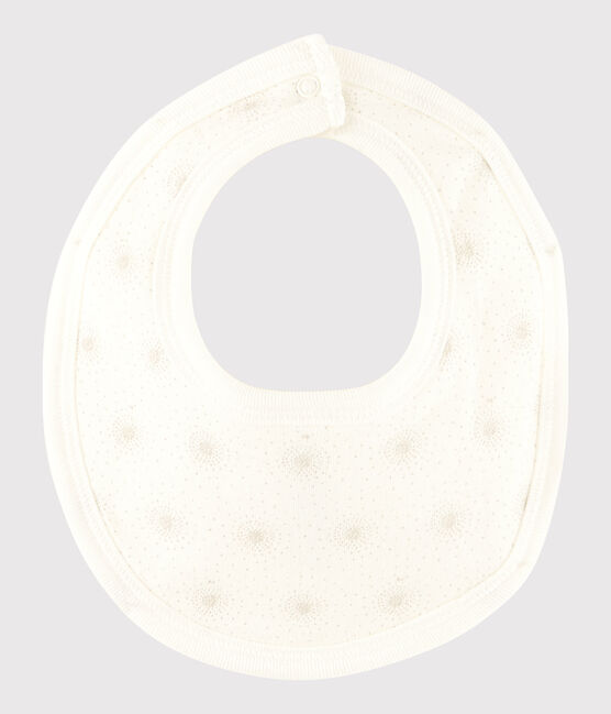 Wit slabbetje van tubic met print wit MARSHMALLOW/wit MULTICO