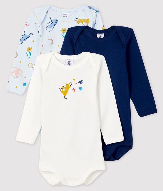 Set van 3 rompertjes met lange mouwen voor baby jongen variante 1