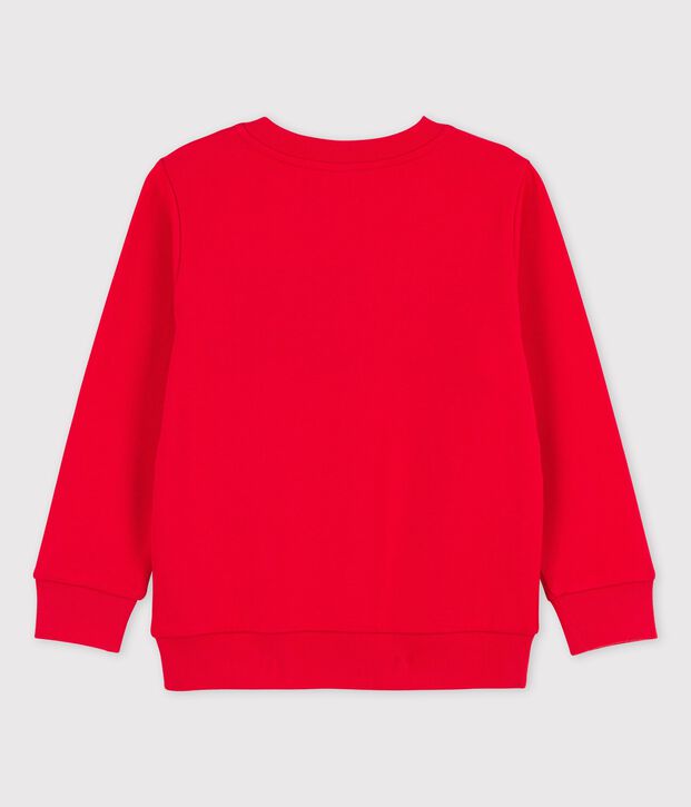 Sweatshirt en molleton enfant gar&ccedil;on rouge