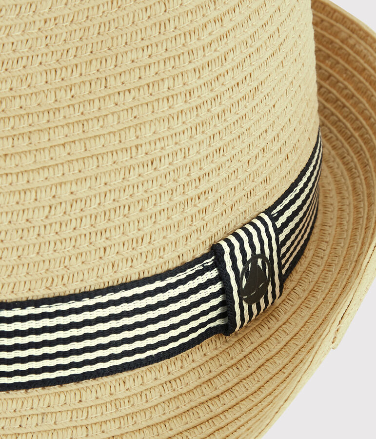 Strohoed voor jongens roze