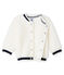 Cardigan baby gemixt van wollige sherpa wit MARSHMALLOW