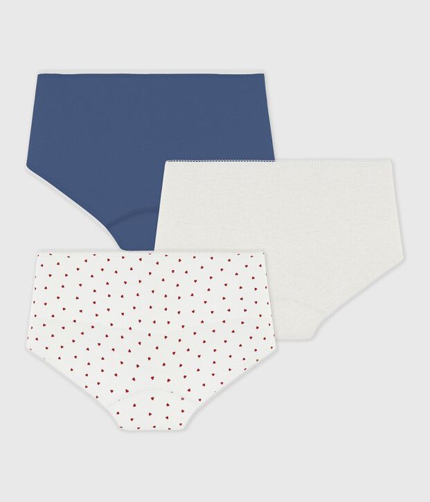 Lot de shorties enfant en coton et &eacute;lasthanne imprim&eacute; c&oelig;urs multicouleur