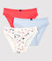 Lot de 3 culottes imprimé Paris petite fille en coton biologique variante 1