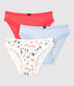 Lot de 3 culottes imprimé Paris petite fille en coton biologique