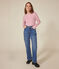 L'ICONIQUE, T-shirt voor dames met cocottesteek in katoen roze ROSELINE CHINE