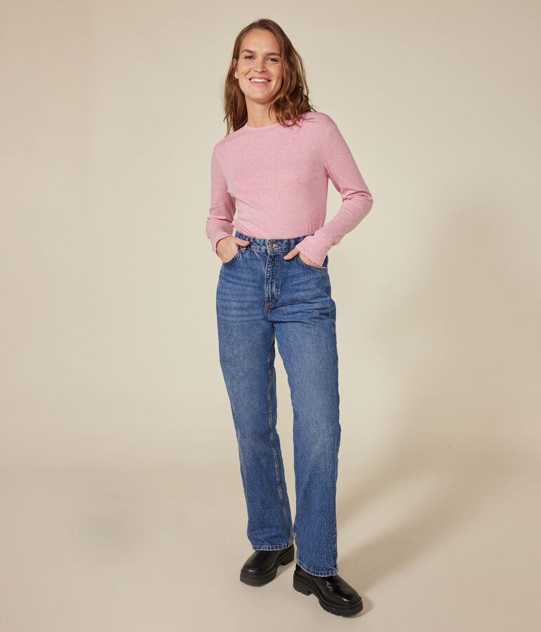 TEE-SHIRT L'ICONIQUE COCOTTE EN COTON FEMME rose ROSELINE CHINE