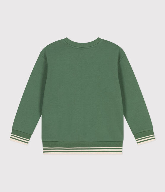 Katoenen uniseks sweatshirt met print voor kinderen groen PALMERAIE