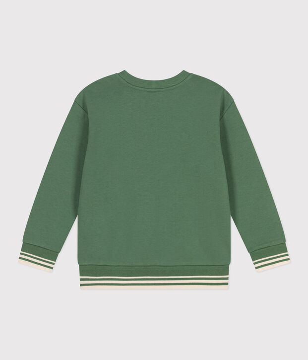 Katoenen uniseks sweatshirt met print voor kinderen groen