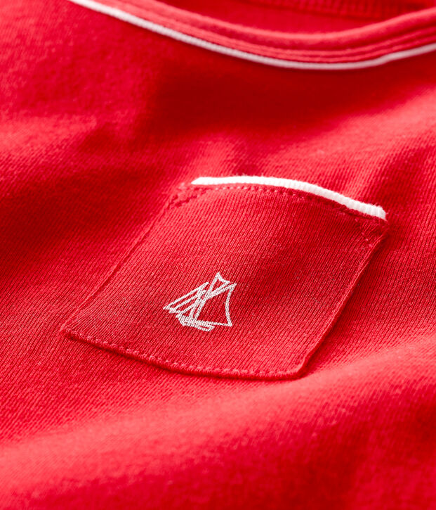 Tee shirt manches courtes b&eacute;b&eacute; gar&ccedil;on rouge