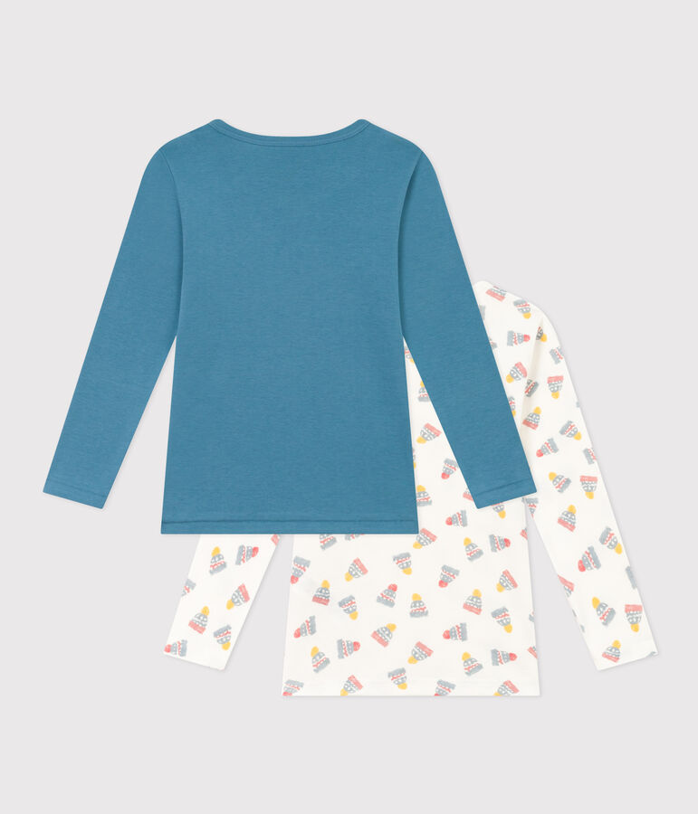 Set van 2 katoenen T-shirts met lange mouwen voor jongens multicouleur