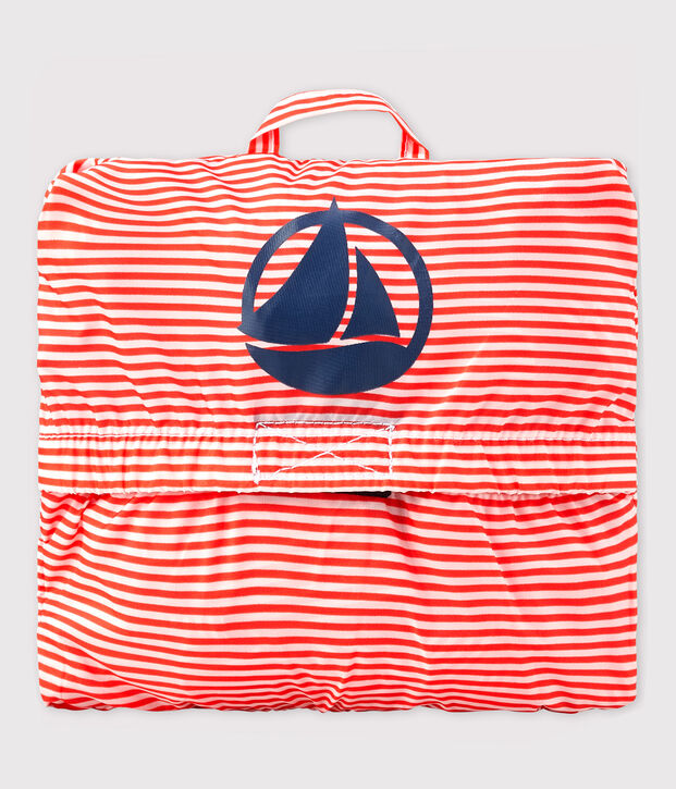 Coupe-vent en polyamide recycl&eacute; b&eacute;b&eacute; fille/gar&ccedil;on rose/blanc