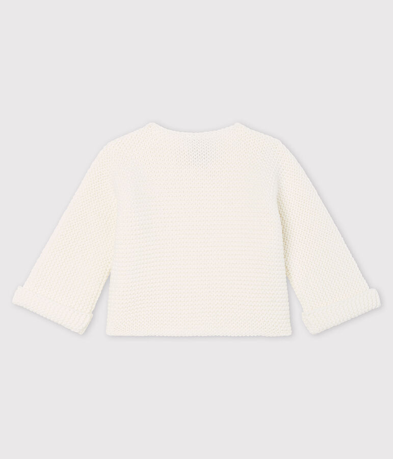 Gebreid vestje uit biokatoen voor baby's wit