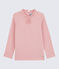 Tee-shirt manches longues en coton enfant fille rose CHARME