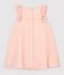 Robe manches courtes en crêpe bébé fille rose MINOIS