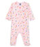 Dors bien bébé fille en côte rose VIENNE/blanc MULTICO