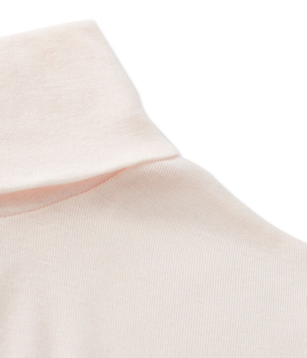 Sous pull femme en coton l&eacute;ger rose Fleur