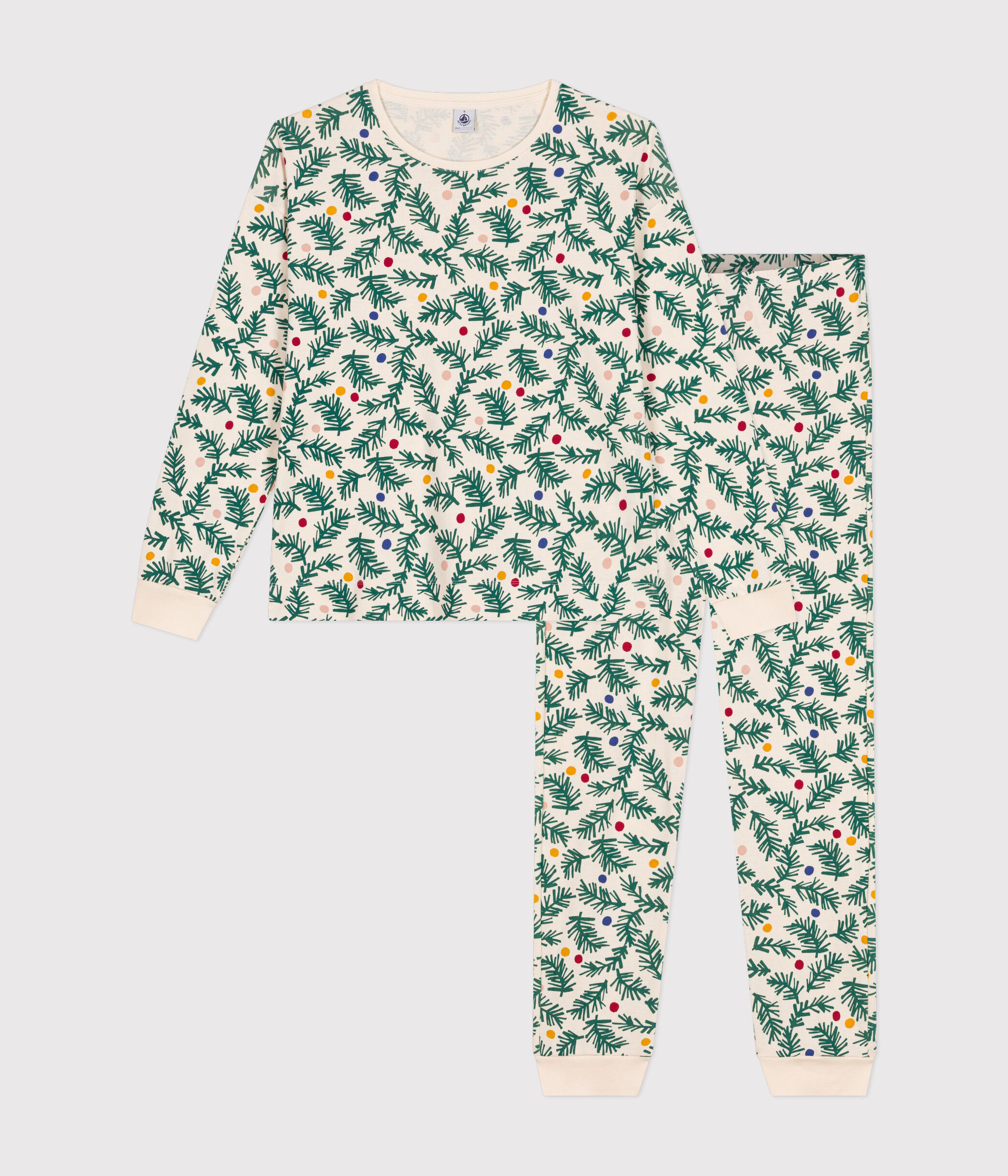 Pyjama en coton imprimé sapin de Noël femme AVALANCHE/MULTICO