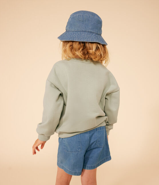 Sweatshirt en molleton enfant fille vert HERBIER