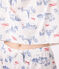Korte katoenen damespyjama met Parijs-print wit MARSHMALLOW/wit MULTICO