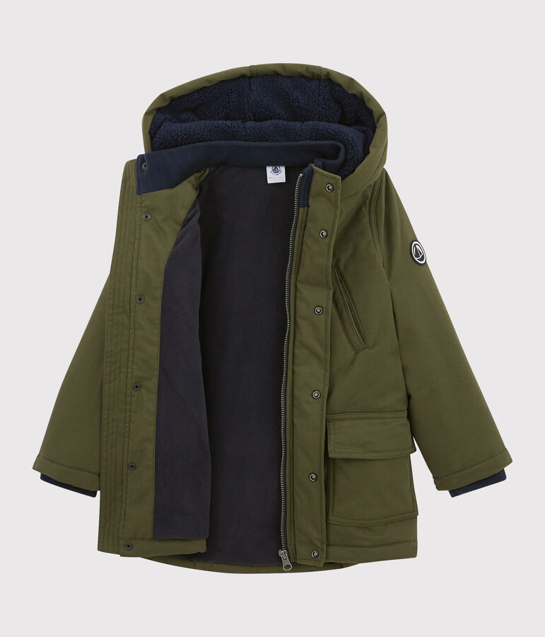 Parka enfant gar&ccedil;on vert