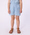 Short enfant en coton uni bleu BLEU CLAIR