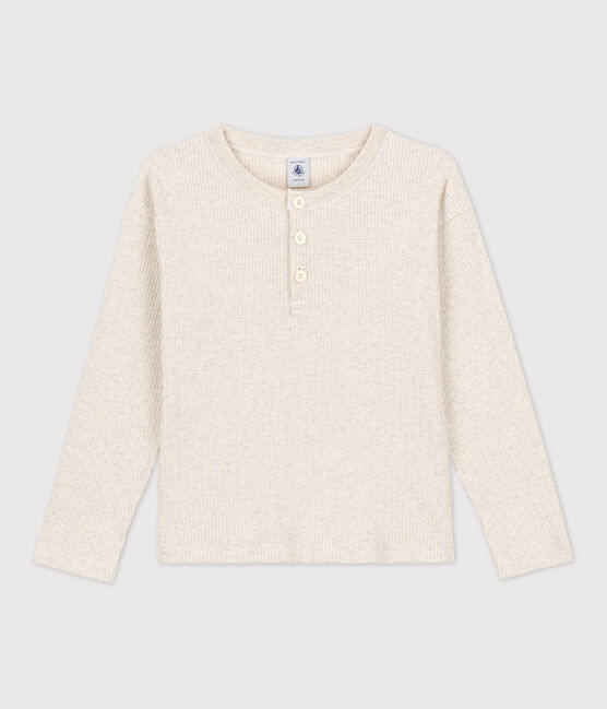 Jongens-T-shirt van katoen beige MONTELIMAR CHINE
