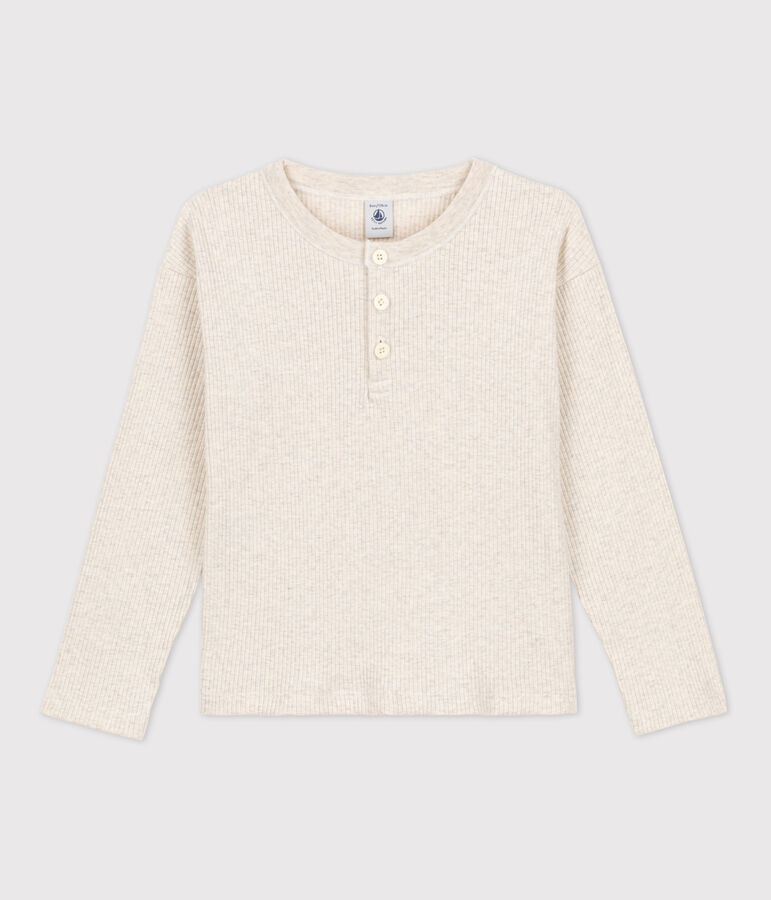 Tee-shirt en coton enfant gar&ccedil;on beige