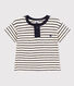 T-shirt met korte mouwen in gevlamde jersey voor baby's