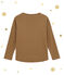 Meisjes tee-shirtmet lange mouwen bruin BRINDILLE/geel DORE