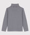 Sous-pull rayé en coton enfant fille / garçon bleu SMOKING/blanc MARSHMALLOW