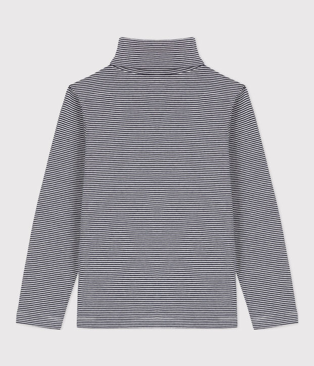 Gestreepte coltrui voor jongens/meisjes in katoen blauw/wit