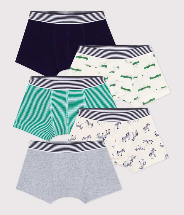 Setje met katoenen boxershorts met dierenprint voor kinderen multicouleur