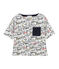 Marinière manches courtes femme blanc MARSHMALLOW/blanc MULTICO