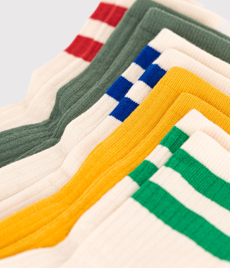 5 paires de chaussettes en coton sport enfant multicouleur