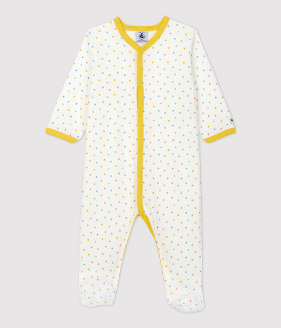 Dors-bien bébé en coton biologique blanc MARSHMALLOW/blanc MULTICO