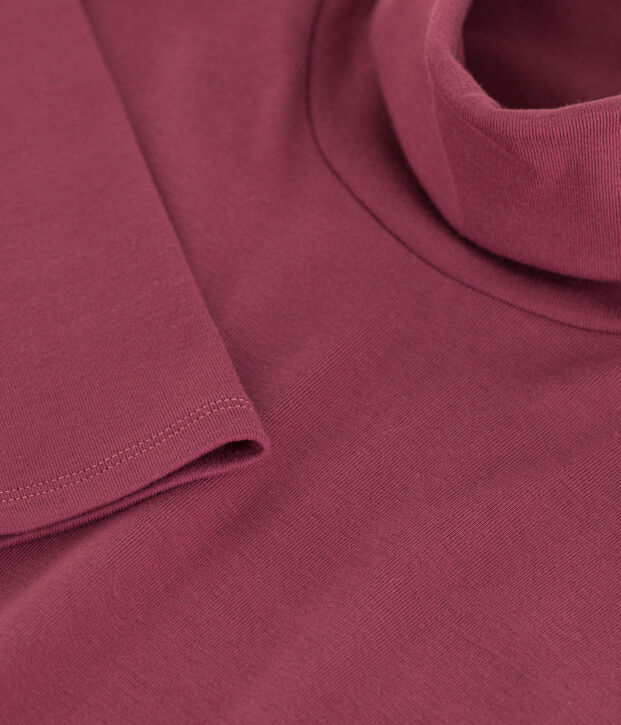 Tee-shirt col roul&eacute; L'ICONIQUE en coton Femme marron