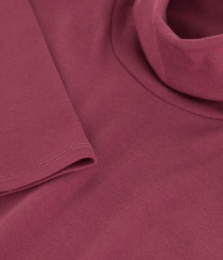 L'ICONIQUE, dames-T-shirt met rolkraag in katoen bruin