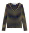 dames tee-shirtmet lange mouwen blauw SMOKING/geel BRINDILLE SATIN
