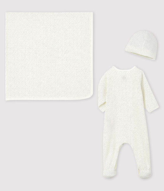 Coffret cadeau naissance bébé fille en côte variante 1