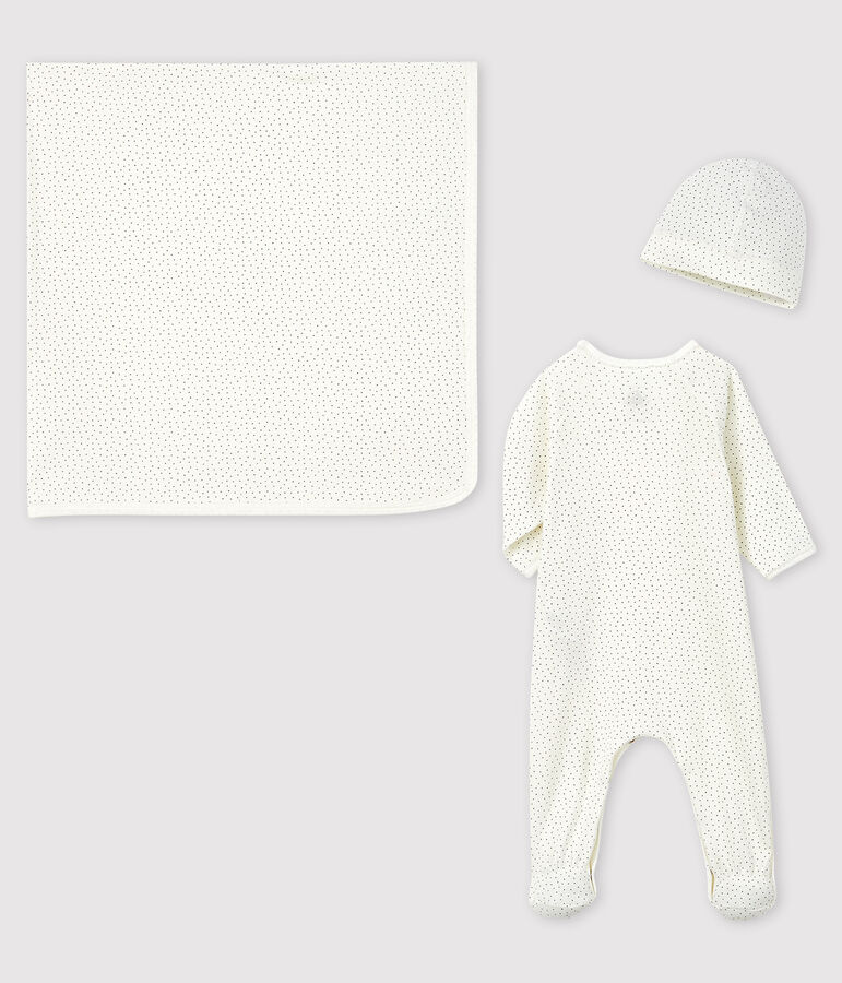 Coffret cadeau naissance b&eacute;b&eacute; fille en c&ocirc;te multicouleur