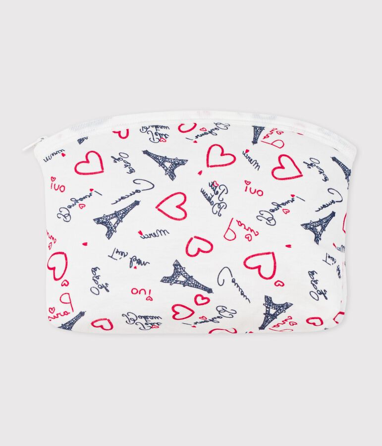 Pochette b&eacute;b&eacute; en coton imprim&eacute; Paris blanc MARSHMALLOW/blanc MULTICO