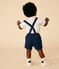 Katoenen polo met korte mouwen voor baby's wit MARSHMALLOW