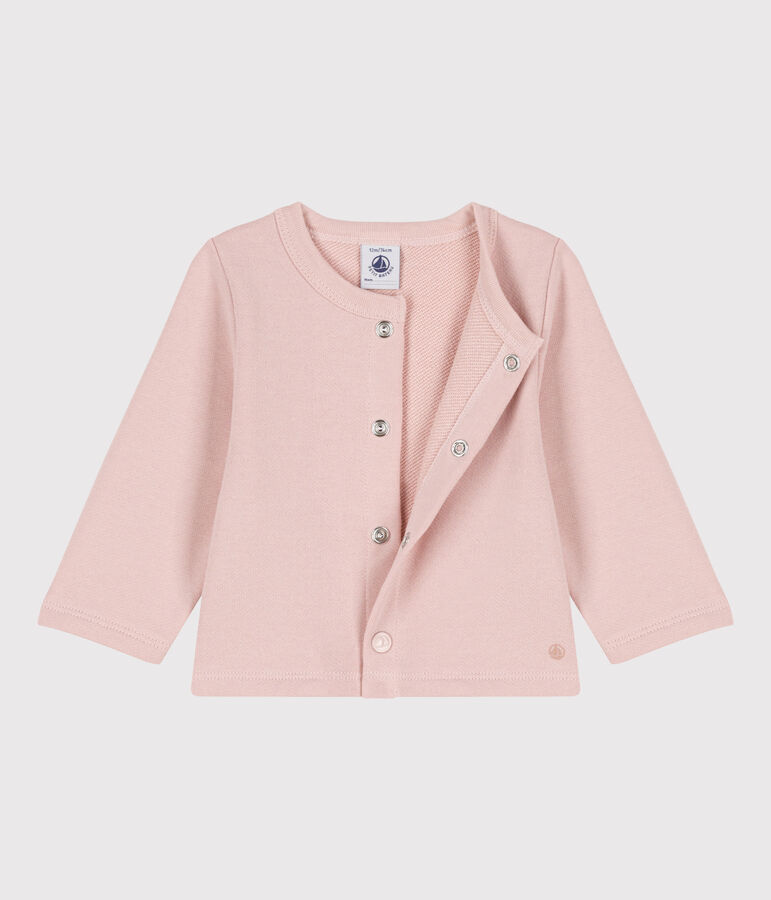 Molton babycardigan roze